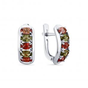 Серьги из белого золота Мастер Бриллиант с турмалином 05M2-207293-00-60 фото