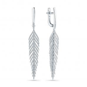 Серьги из белого золота Мастер Бриллиант с бриллиантом 05M2-207451-00-00 фото