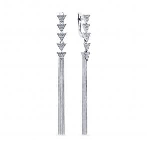 Серьги из белого золота Мастер Бриллиант с бриллиантом 05M2-207705-00-00 фото