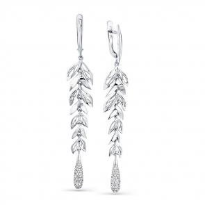 Серьги из белого золота Мастер Бриллиант с бриллиантом 05M2-207997-00-00 фото