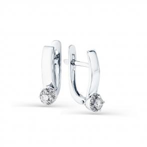 Серьги из белого золота Мастер Бриллиант с бриллиантом 05M2-208070-00-00 фото