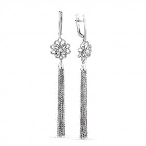 Серьги из белого золота Мастер Бриллиант с бриллиантом 05M2-208078-00-00 фото