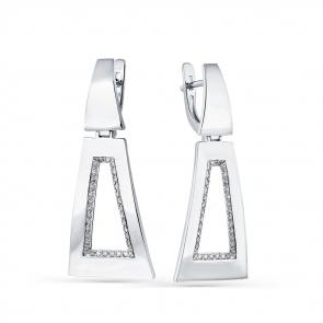 Серьги из белого золота Мастер Бриллиант с бриллиантом 05M2-208131-00-00 фото