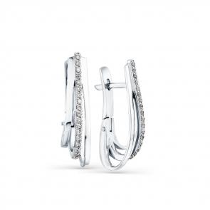 Серьги из белого золота Мастер Бриллиант с бриллиантом 05M2-208138-00-00 фото