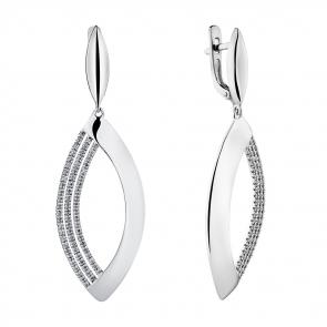 Серьги из белого золота Мастер Бриллиант с бриллиантом 05M2-208150-00-00 фото