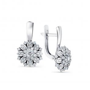 Серьги из белого золота Мастер Бриллиант с бриллиантом 05M2-208224-00-00 фото