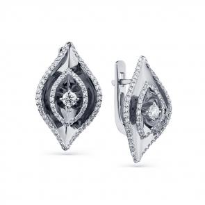 Серьги из белого золота Мастер Бриллиант с бриллиантом 05M2-208302-00-00 фото