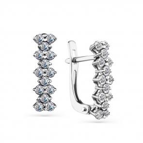 Серьги из белого золота Мастер Бриллиант с бриллиантом 05M2-208316-00-00 фото