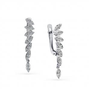 Серьги из белого золота Мастер Бриллиант с бриллиантом 05M2-208331-00-00 фото