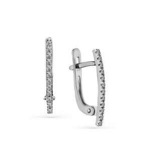 Серьги из белого золота Мастер Бриллиант с бриллиантом 05M2-208357-00-70 фото