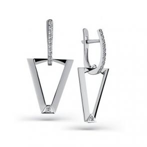 Серьги из белого золота Мастер Бриллиант с бриллиантом 05M2-208377-00-00 фото