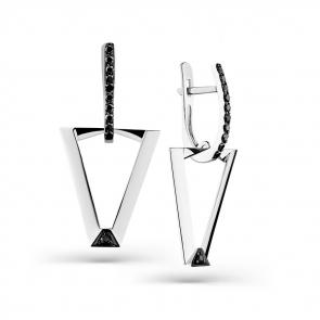 Серьги из белого золота Мастер Бриллиант с бриллиантом 05M2-208377-00-48 фото