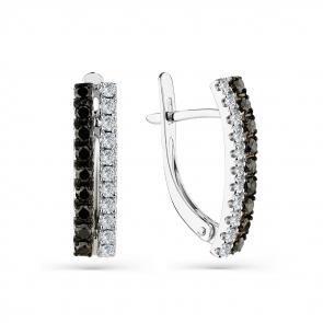 Серьги из белого золота Мастер Бриллиант с бриллиантом 05M2-208395-00-55 фото