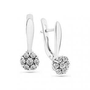 Серьги из белого золота Мастер Бриллиант с бриллиантом 05M2-208440-00-00 фото