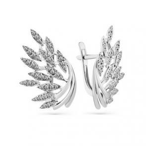 Серьги из белого золота Мастер Бриллиант с бриллиантом 05M2-208466-00-00 фото