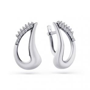 Серьги из белого золота Мастер Бриллиант с бриллиантом 05M2-208470-00-00 фото