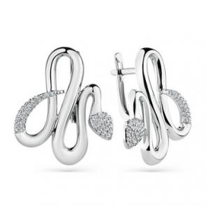 Серьги из белого золота Мастер Бриллиант с бриллиантом 05M2-208471-00-00 фото