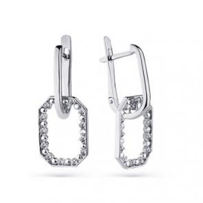 Серьги из белого золота Мастер Бриллиант с бриллиантом 05M2-208479-00-00 фото