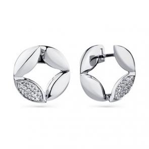Серьги из белого золота Мастер Бриллиант с бриллиантом 05M2-208504-00-00 фото