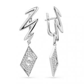 Серьги из белого золота Мастер Бриллиант с бриллиантом 05M2-208509-00-00 фото