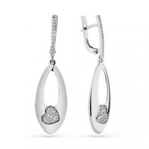 Серьги из белого золота Мастер Бриллиант с бриллиантом 05M2-208519-00-00 фото