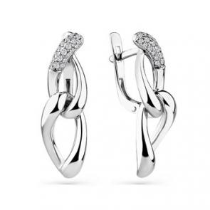 Серьги из белого золота Мастер Бриллиант с бриллиантом 05M2-208550-00-00 фото