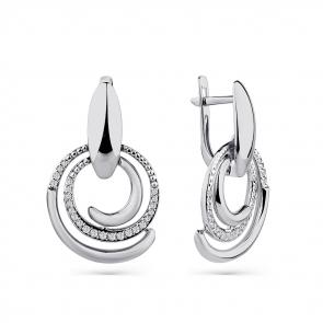 Серьги из белого золота Мастер Бриллиант с бриллиантом 05M2-208552-00-00 фото