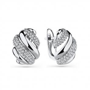 Серьги из белого золота Мастер Бриллиант с бриллиантом 05M2-208570-00-00 фото