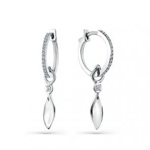 Серьги из белого золота Мастер Бриллиант с бриллиантом 05M2-208575-00-00 фото