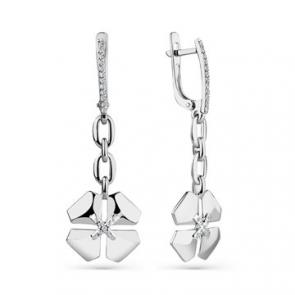 Серьги из белого золота Мастер Бриллиант с бриллиантом 05M2-208642-00-00 фото