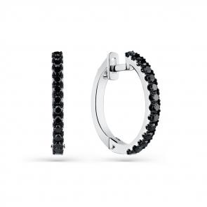 Серьги из белого золота Мастер Бриллиант с чёрным бриллиантом 05M2-208687-00-48 фото