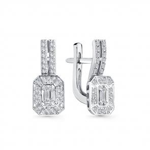 Серьги из белого золота Мастер Бриллиант с бриллиантом 05M2-208793-00-00 фото