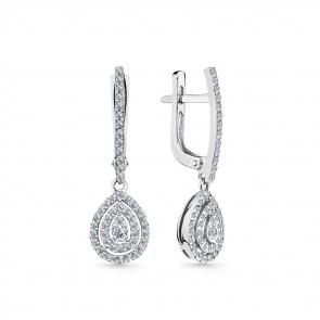 Серьги из белого золота Мастер Бриллиант с бриллиантом 05M2-208902-00-00 фото
