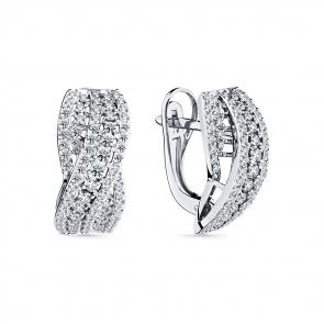 Серьги из белого золота Мастер Бриллиант с бриллиантом 05M2-208945-00-00 фото