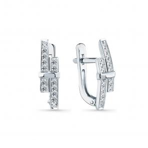 Серьги из белого золота Мастер Бриллиант с бриллиантом 05M2-208975-00-70 фото