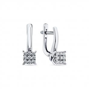 Серьги из белого золота Мастер Бриллиант с бриллиантом 05M2-209012-00-00 фото