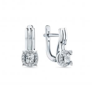 Серьги из белого золота Мастер Бриллиант с бриллиантом 05M2-209140-00-00 фото