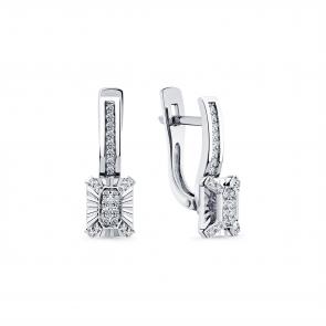 Серьги из белого золота Мастер Бриллиант с бриллиантом 05M2-209144-00-00 фото