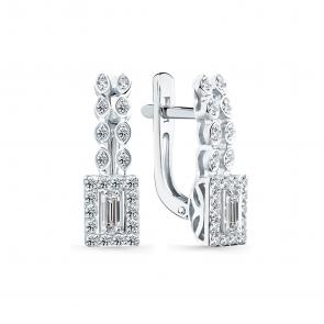 Серьги из белого золота Мастер Бриллиант с бриллиантом 05M2-209146-00-00 фото