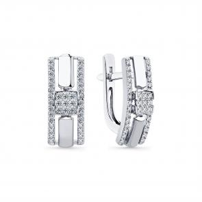 Серьги из белого золота Мастер Бриллиант с бриллиантом 05M2-209221-00-70 фото