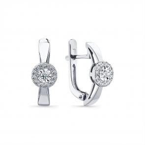 Серьги из белого золота Мастер Бриллиант с бриллиантом 05M2-209235-70-00 фото