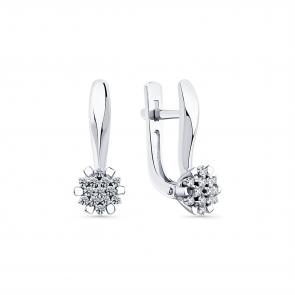 Серьги из белого золота Мастер Бриллиант с бриллиантом 05M2-209238-00-70 фото