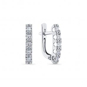 Серьги из белого золота Мастер Бриллиант с бриллиантом 05M2-209249-00-00 фото