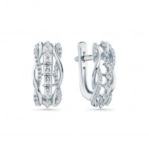 Серьги из белого золота Мастер Бриллиант с бриллиантом 05M2-209253-70-00 фото