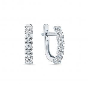 Серьги из белого золота Мастер Бриллиант с бриллиантом 05M2-209286-00-00 фото