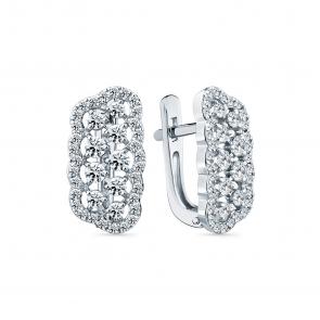 Серьги из белого золота Мастер Бриллиант с бриллиантом 05M2-209331-00-00 фото