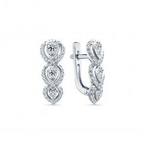 Серьги из белого золота Мастер Бриллиант с бриллиантом 05M2-209343-00-00 фото