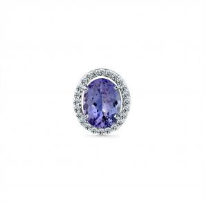 Подвеска из белого золота Мастер Бриллиант с бриллиантом и танзанитом 05M3-230854-00-31 фото