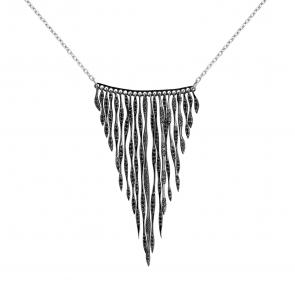 Колье из белого золота Мастер Бриллиант с чёрным бриллиантом 05M6-260291-00-48 фото