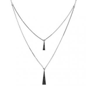 Колье из белого золота Мастер Бриллиант с чёрным бриллиантом 05M6-260476-00-48 фото